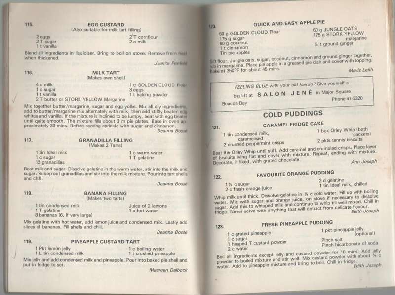FAVOURITE ST NICHOLAS RECIPES - ST NICHOLAS CHURCH BEACON BAY (1981)