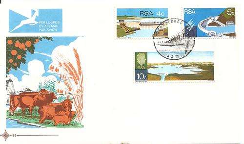 1972 FDC No 20A Orange cattle