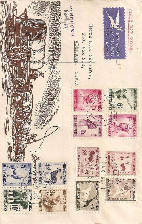 1954 Animal Definitive FDC (Catalogued R450)