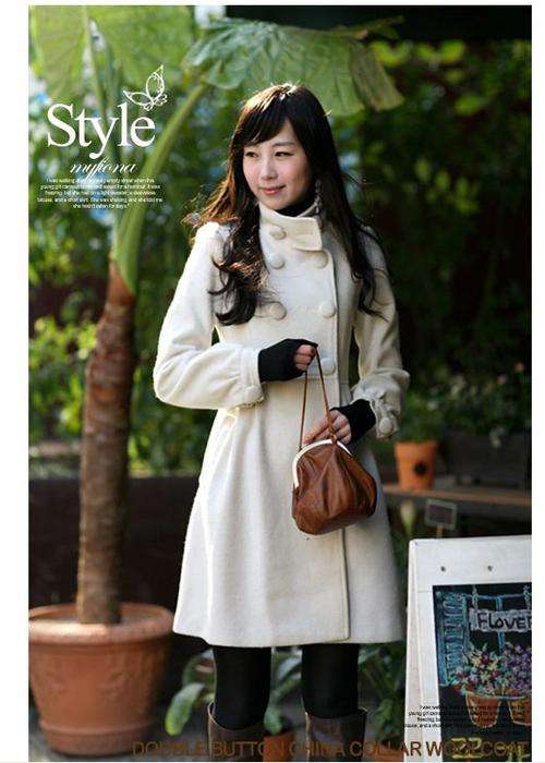 ***New Arrivals***Double Breasted Very Stylish Fitted Long Coat! White,Wine Red, Black (M,L)