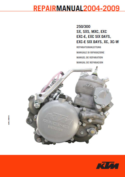 KTM 250SX/300SX Workshop Manual 2004-2009 (Free Shipping)