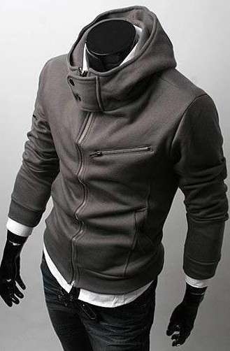 Smart And Stylish Deep Grey Cotton Coat