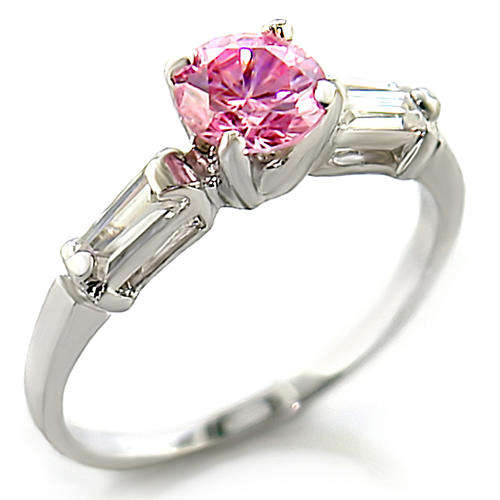 1 Carat Pink CZ Ring - Size 7