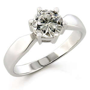 1 Carat Clear CZ Ring - Size 6