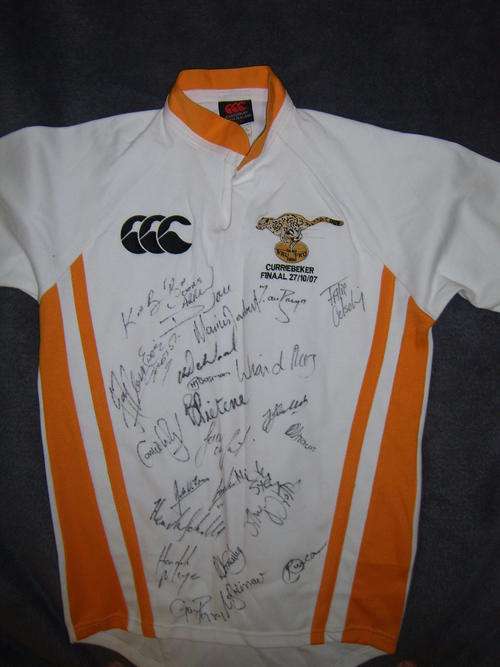 2007 Signed Cheetahs Currie Cup Final Jersey