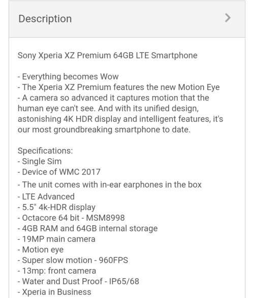 Sony Xperia XZ Premium