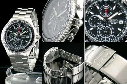 Seiko Mens Chronograph Flightmaster Pilot Watch