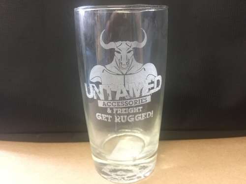 Set of 6 Laser engraved Beer Glasses