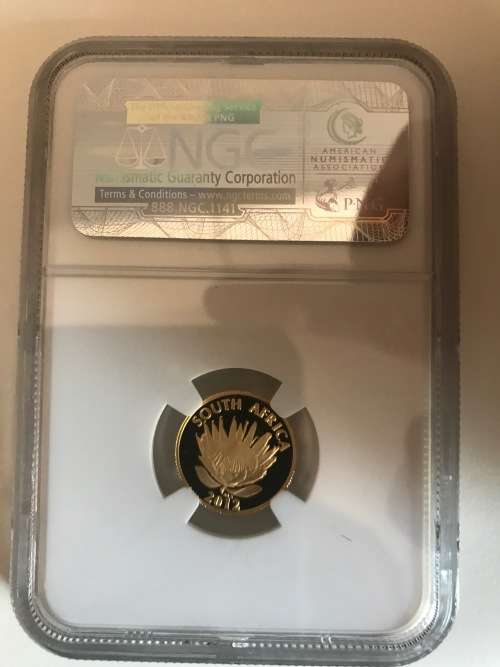 Gold 1/10h oz 2012 Protea South Africa G5R Walter & Albertina Sisulu PF70 Ultra Cameo
