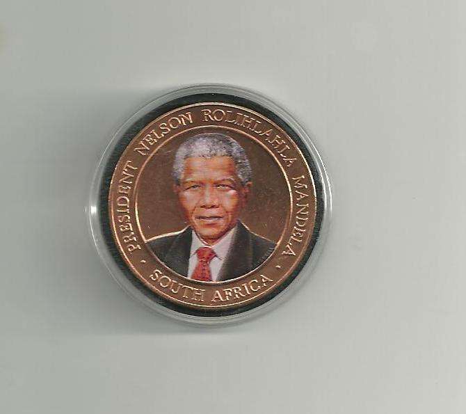 cRAZY R1 start..MANDELA coin minted in AMERICA big one ounce size