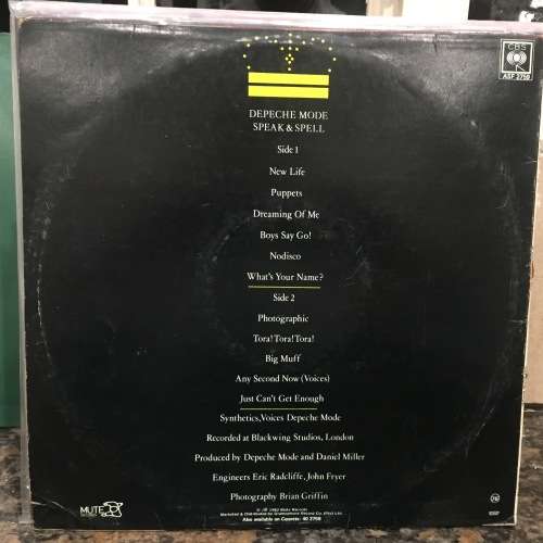 Depeche Mode  Speak and Spell - LP - SA Pressing