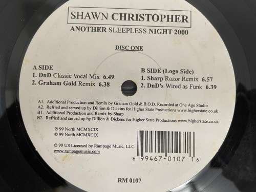 Shawn Christopher - Another Sleepless Night- 2 X LP