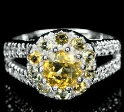 Natural citrine ring