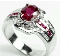 Natural AAA Blood Red Ruby Ring Size 7.25