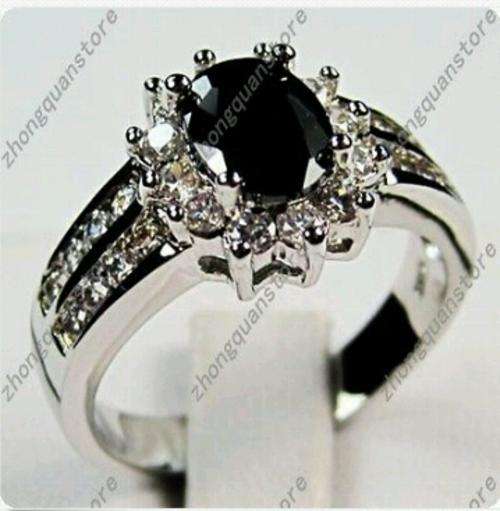 Black Sapphire Ring Size 8