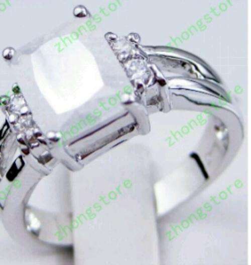 White Ice Zircon Ring size 8