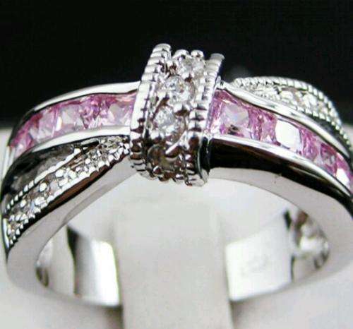 Pink Sapphire Ring size 8