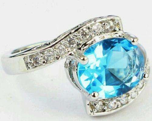 Blue Topaz Ring Size 8
