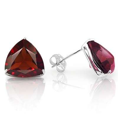 GEORGEOUS 1.20 CT GARNET PLATINUM OVER 0,925 SILVER EARINGS