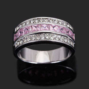 Pink Sapphire Ring     Size 8