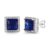 TANZANITE STERLING SILVER EARRINGS