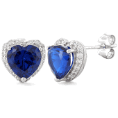 TANZANITE STERLING SILVER EARINGS