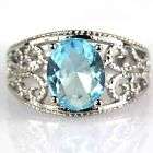 Topaz Silver Ring Size 7