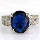 Sapphire Silver Ring Size 10
