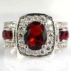 Ruby Silver Ring Size 7
