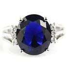 Sapphire Silver Ring Size 7