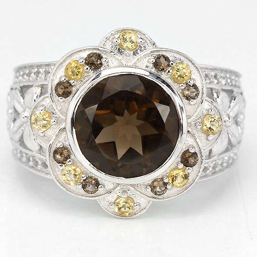 Real Imperial Champagne Topaz Ring Size 6.25