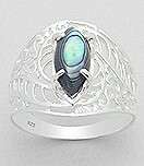 Fashion Solid Sterling Silver Shell ring   SIZE 7