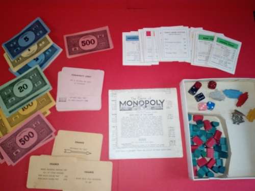 Vintage Monopoly Board Game 1940s No Board RARE