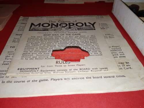 Vintage Monopoly Board Game 1940s No Board RARE