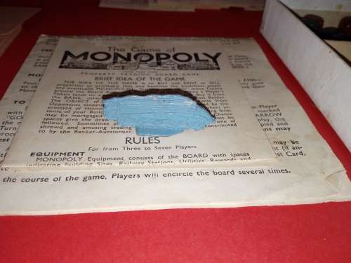 Vintage Monopoly Board Game 1940s No Board RARE