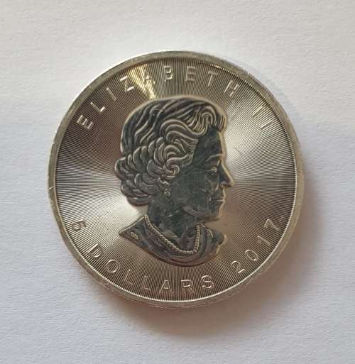 1oz silver Canadian maple leaf coin