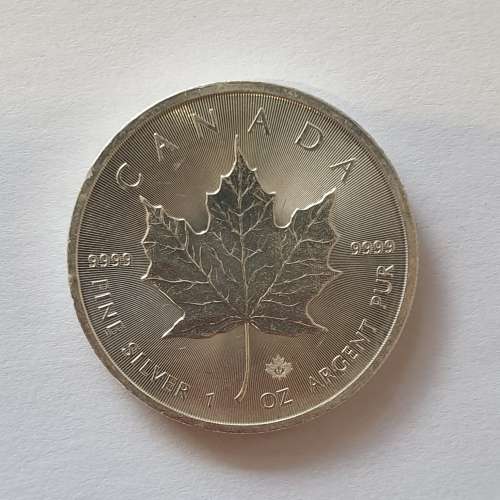 1oz silver Canadian maple leaf coin