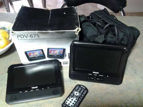 TEAC PORTABLE DVD PLAYER WITH DUAL 7" TFT SCREENS