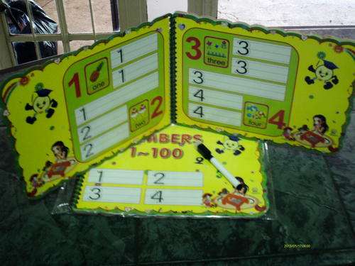 Numbers 1 -100 , plastic coated learning to write book