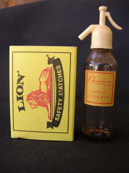 Miniature Bottle " Charaise London. Devon Violets. See discription, and pics for details.