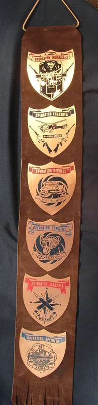 Rhodesian operational areas, set of minature plaques, condition good, see pictures for detail
