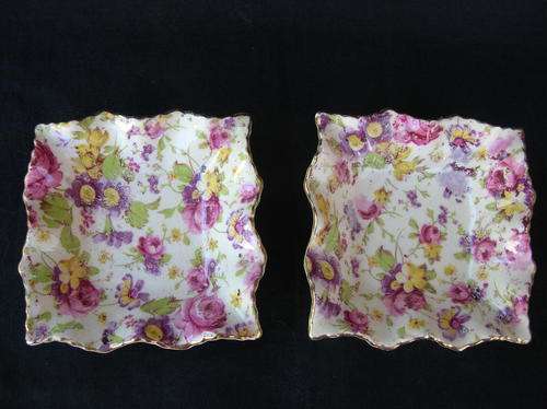 2 x matchin Vintage Trinket Bowls"James Kent Ltd, Longton, made in Britain. "Rapture" 3007 see pics