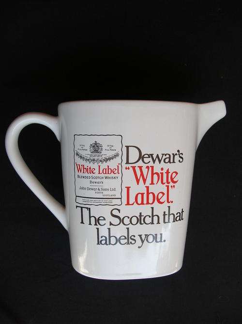 DEWAR'S "WHITE LABEL" Whiskey, Water Jug. A.G. Gillies, Meyerton,South Africa, Bell Ware,  See Pics