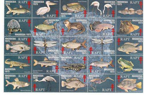 Rhodesia Christmas stamps 1973, condition very good see scan for details