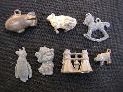 Lead Charms, Vintage x 7 in this lot. Please see pics for more details