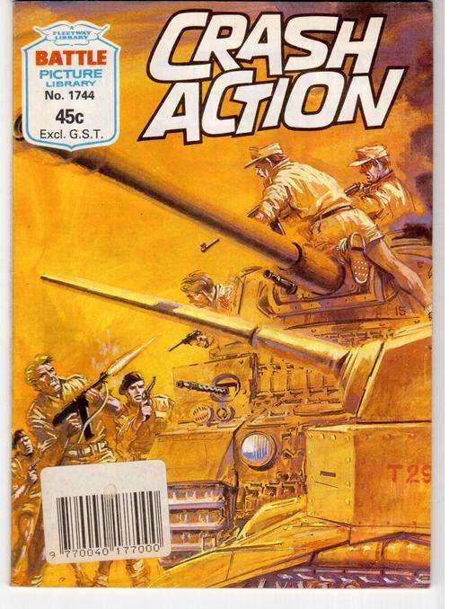 BATTLE PICTURE LIBRARY" CRASH ACTION" No. 1744. condition good see scans