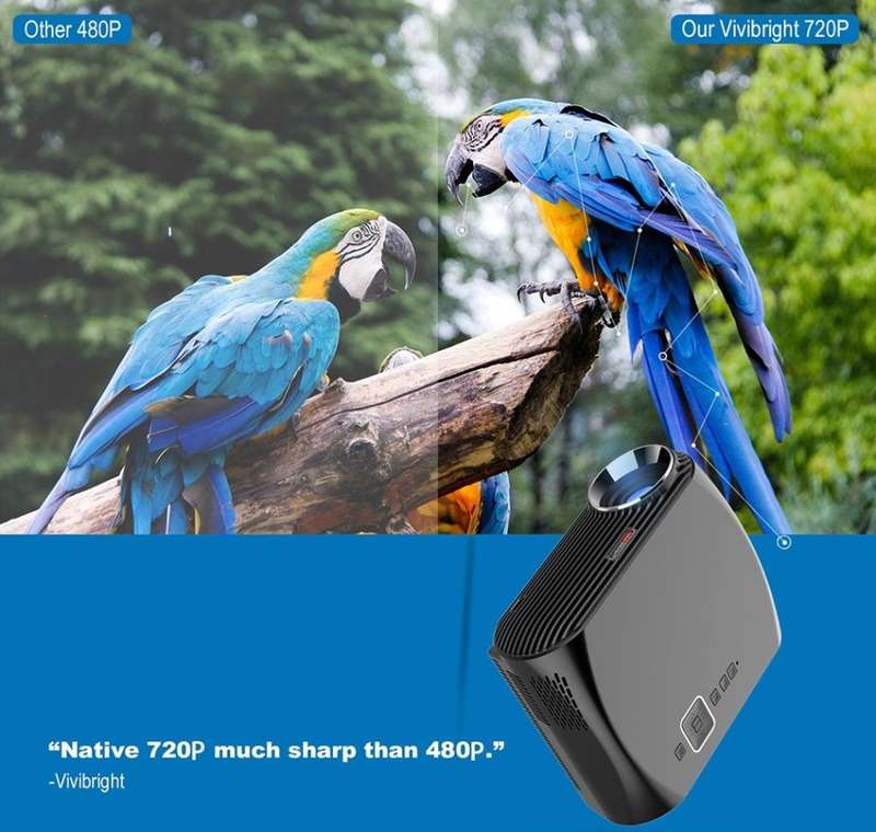 VIVIBRIGHT GP100 1280X800 HD Support Projector
