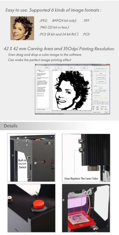 NEJE DK - BL1500mw Laser Engraver Cutter Engraving Carving Machine Printer