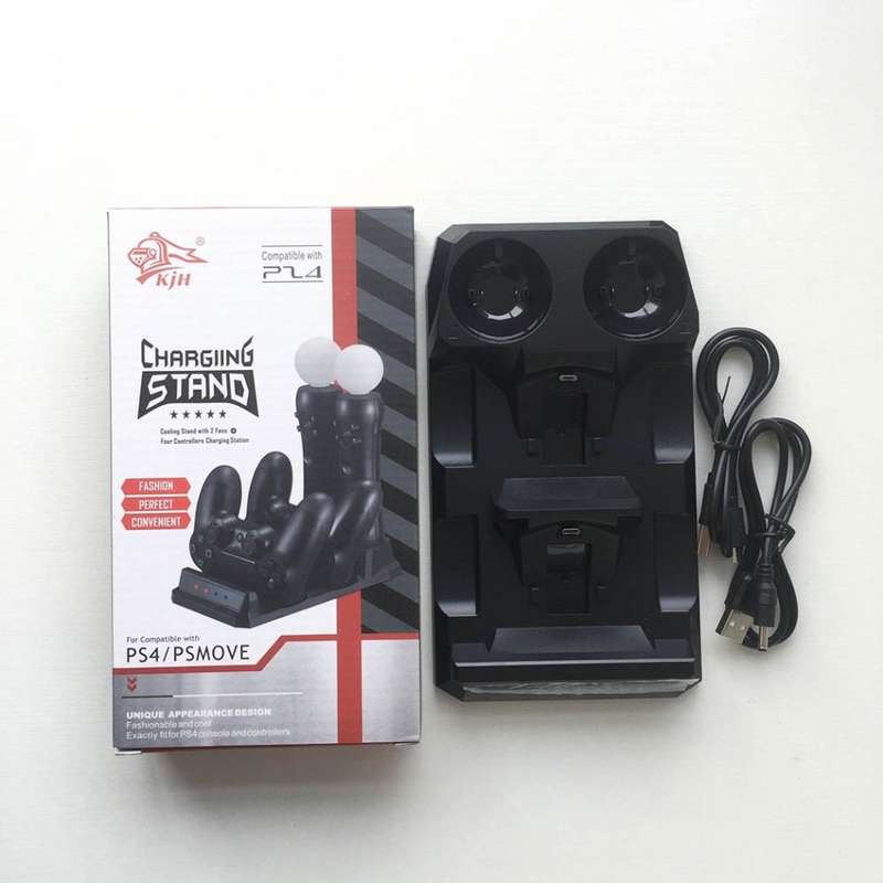 4 in1 Controller Charger Dock Station Stand For Playstation PS4 PSVR VR Move