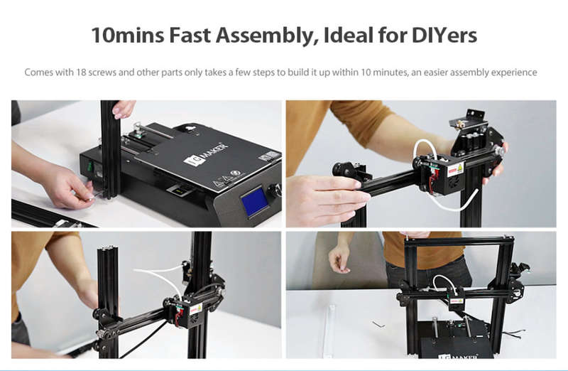 JGMAKER Magic High Precision DIY FDM Frame Kit 3D Printer